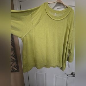 Free People Lime Green Sweater